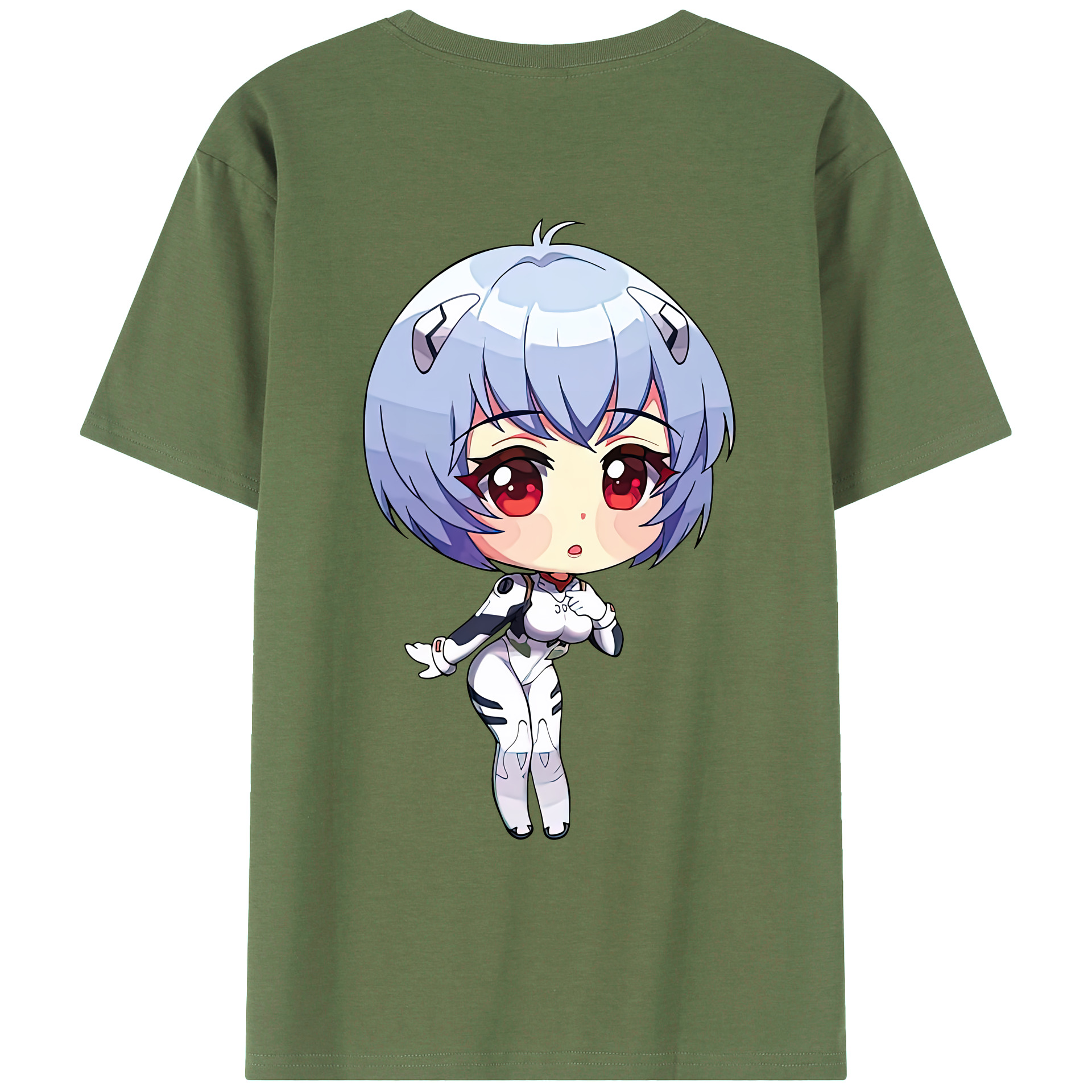 （画像用） EVA 新世紀エヴァンゲリオン 綿100％ メンズ半袖Tシャツ（バックプリント） 通気性